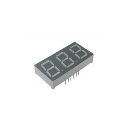 14mm 3'lü Ortak Katot Gri Yüzey Display - Kırmızı resmi