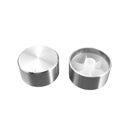 Alüminyum Potans Başlığı Tırtıl Mil 48x22mm Gümüş resmi
