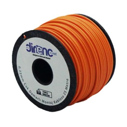 Çok Damarlı Montaj Kablosu 24awg 25 Metre Turuncu resmi