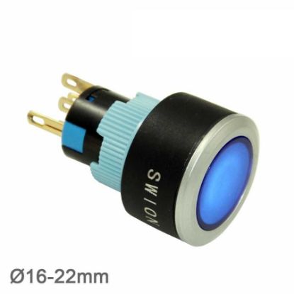 22mm Sarı Işıklı Yaylı Buton 1no/1nc resmi