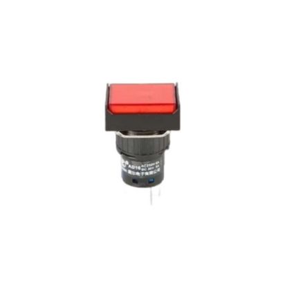 16mm Kalıcı Buton / Anahtar Kırmızı 1no/1nc Dikdörtgen resmi