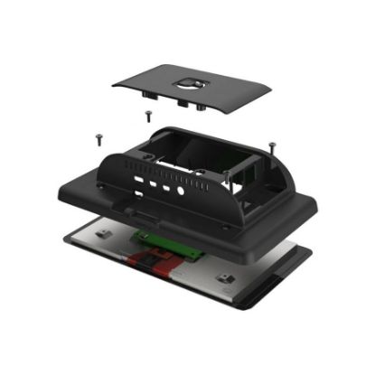 Raspberry Pi 4 Uyumlu Dokunmatik Ekran Kasası - Siyah resmi