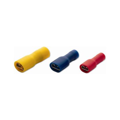 Tam İzoleli Dişi Faston Tip Kablo Ucu 4.75mm - Mavi - 10 Adet resmi