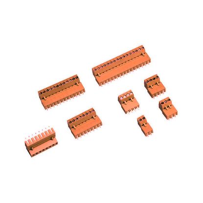 8 Pin 5.08mm 180° Erkek Geçmeli Turuncu Klemens resmi