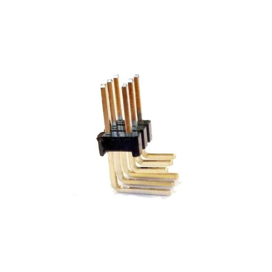 8.50mm 2x3 Erkek Pin Header - 2.54mm - 90 Derece resmi