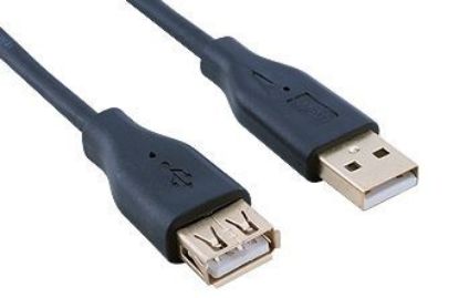 Usb Erkek - Dişi Kablo 1.5 Metre - Siyah resmi