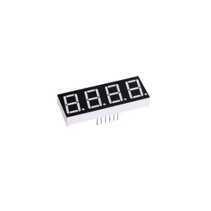 14mm 4'lü Ortak Katot Siyah Yüzey Display - Kırmızı resmi