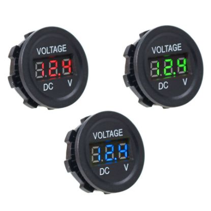 Dc7v-30v Led Panel Mini Dijital Voltmetre - Yeşil resmi