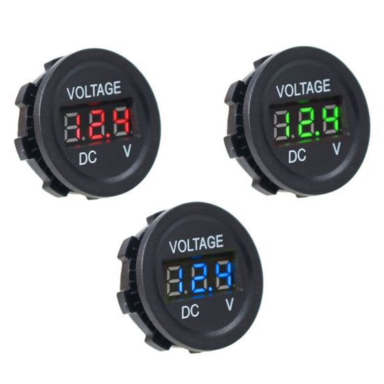 Dc7v-30v Led Panel Mini Dijital Voltmetre - Yeşil resmi