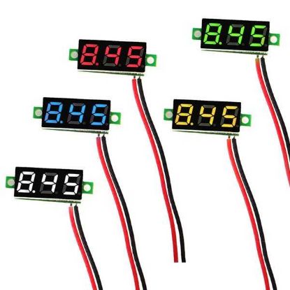 2.5 V -30v Mini Dijital Sarı Voltmetre resmi