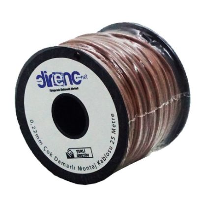 Çok Damarlı Montaj Kablosu 24awg 25 Metre Kahverengi resmi