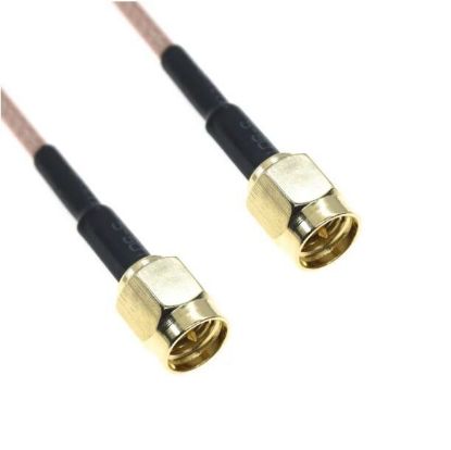 Rg316 Rpsma Sma Erkek - Erkek Konnektör Kablo 50cm resmi