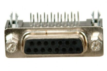 15 Pin Dişi D-sub Konnektör - 90c / 90 Derece resmi