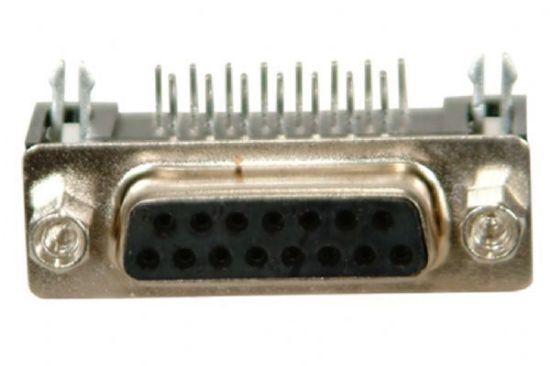 15 Pin Dişi D-sub Konnektör - 90c / 90 Derece resmi