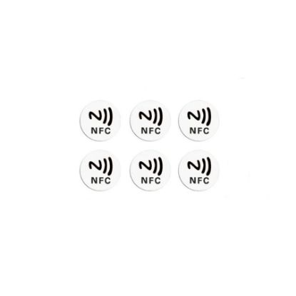 6'lı 13.56mhz Nfc Ntag213 Beyaz Etiket Paketi resmi