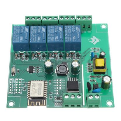Esp-12f 4 Kanallı Röle Modülü 250v/dc30v resmi