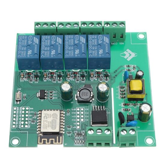 Esp-12f 4 Kanallı Röle Modülü 250v/dc30v resmi
