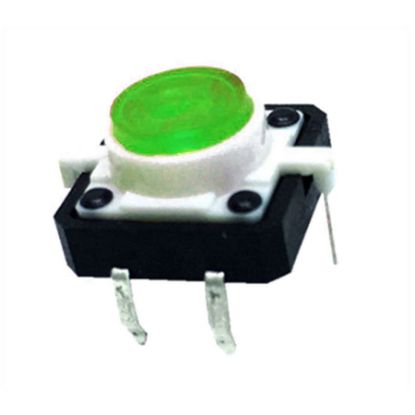 12x12 Yeşil Led Işıklı Tact Switch resmi