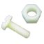 8mm Plastik Vida Somun Takımı - Beyaz resmi