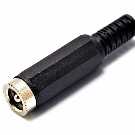 Power Giriş Konnektörü Dişi Lehim Tipi (2.1mm) resmi